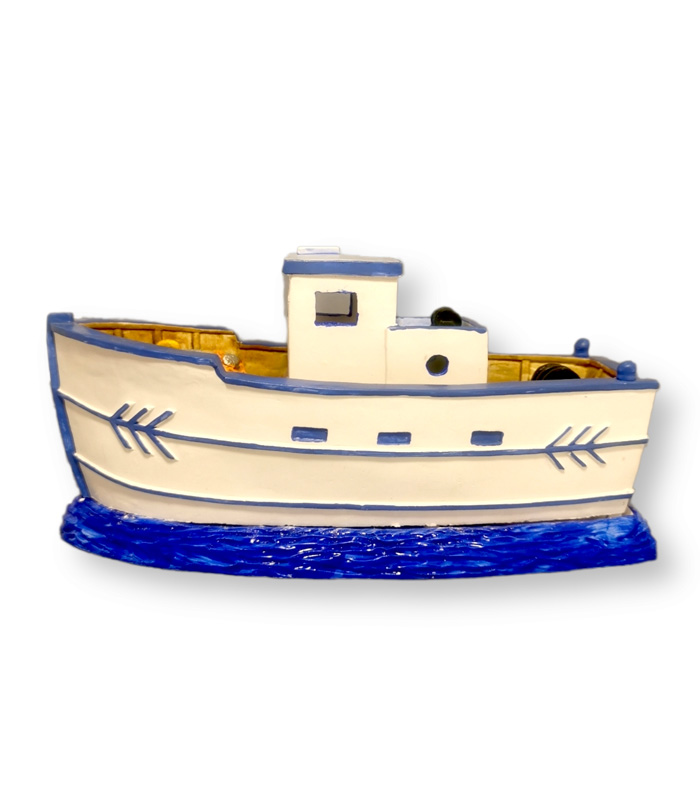 Βάρκα διακοσμιτική με φώς 25cm