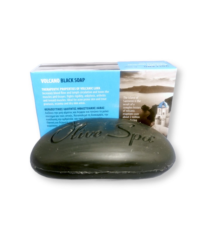 Μαύρο σαπούνι με ηφαιστειακή λάβα
